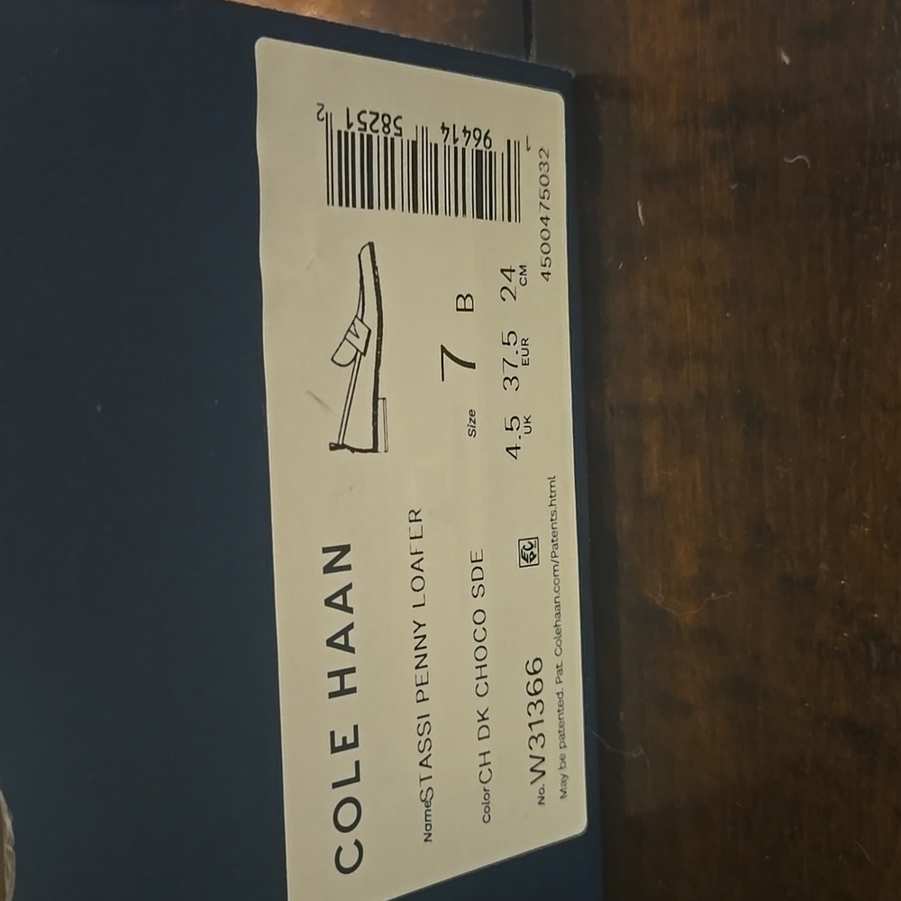 Womens Cole Haan Sassi Penny Loafer Choco Sz 7 New In Box - Picture 3 of 7